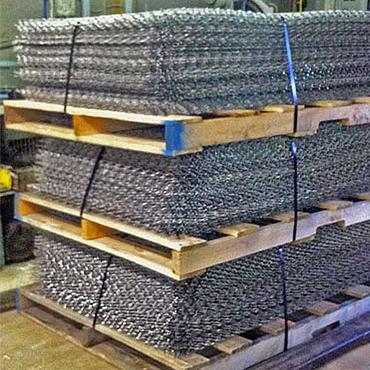 Woven Wire Sheets on Pallet